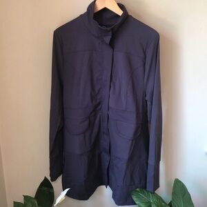 AnyAge Activewear SEDONA XLONG HIGH COLLAR JACKET Women’s Size 2X Regal Plum NWT